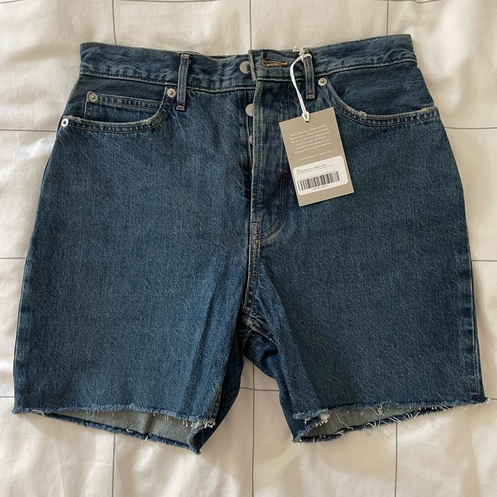 Everlane Rigid Way-High Jean Short Size 27 NWT